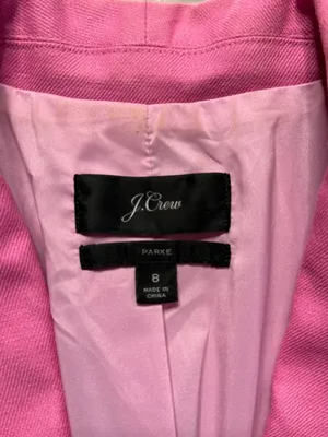 J. Crew Parke Blazer in Stretch Linen Women's 8 Vivid Fuchsia Career Preppy Chic thumbnail 11
