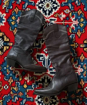 UNION OF ANGELS Brown Leather Cowboy Western Boots Size 8 thumbnail 1