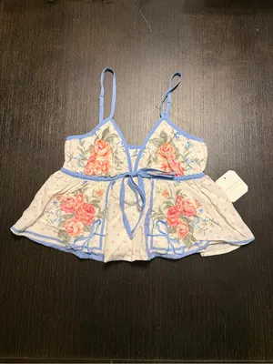 Altar'd State Lila Floral Babydoll Tank Coquette Romantic Boho Y2K Fairycore thumbnail 4