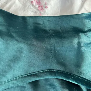 Rhinestone emerald green satin bustier cami thumbnail 5