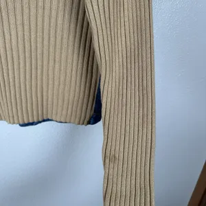 Y2K No Boundaries Fur Collar‎ Denim Jacket Sweater Ribbed 2000s Juniors Large thumbnail 5