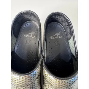 Dansko Professional Clogs Women 37 6.5 7 Metallic Honeycomb Textured Leather thumbnail 3