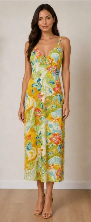 Jams World Floral Maxi Dress Size Large EUC thumbnail 1