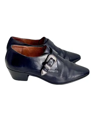 Frye Black Leather ‘Ellen Buckle Monk’ Short Western Ankle Boots, Size 8 thumbnail 2