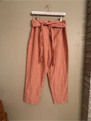 Free People Westside Seersucker Gigham Pants thumbnail 2