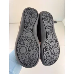 L.L. Bean Womens Daybreak‎ Dog Santa Appliqué Wool Slippers Red Felt Lined Sz 10 thumbnail 3