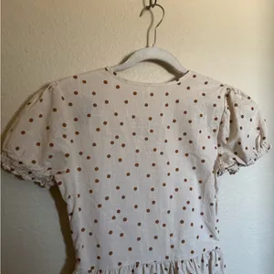 Rylee + Cru Polka Dot Button‎ Midi Dress Size XS Cotton Cottage thumbnail 6