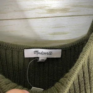 NWT Madewell Olive Green Ribbed Sweater Tank Midi Dress thumbnail 4