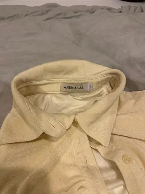 Yellow button up dress thumbnail 2