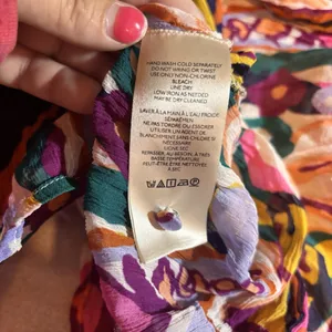 Anthropologie The Marais Printed Chiffon Maxi Dress‎ XS Boho Tiered Ruffle thumbnail 7