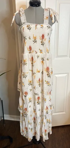 J GEE Floral Tiered Maxi Dress, XL thumbnail 1