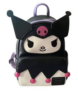 Loungefly Sanrio Kuromi Cosplay Mini Backpack Black Purple Skull‎ 3D Ears Tail thumbnail 1