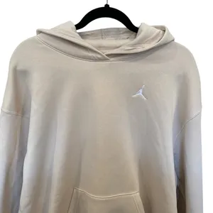 Jordan Brooklyn Fleece Hoodie In Biege Size Large thumbnail 3