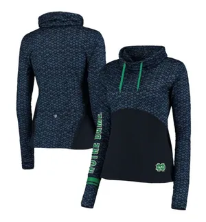 Colosseum Notre Dame Fighting Irish NCAA Women’s Mock Cowl Neck Pullover Hoodie‎ XL thumbnail 1