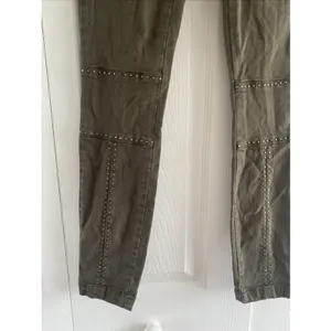 Joie Studded Cargo Skinny Pants Womens Size 23 Olive Green Edgy Moto Utility thumbnail 3