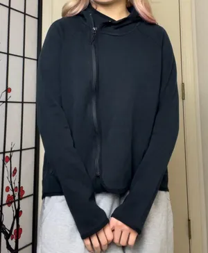 Nike Black Sportswear Tech Fleece Cape Zip-Up Hoodie thumbnail 3