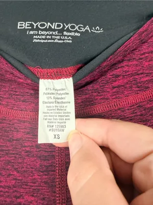 Beyond Yoga Adagio strappy ballet leggings in black & Merlot size XS thumbnail 4