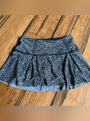 Lululemon Lost In Pace Skirt Regular 13" Daisy Dust Alpine White Black thumbnail 4
