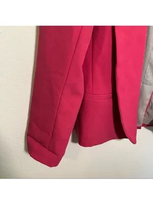 Silence + Noise Urban Outfitters Women's Size Small Boyfriend Blazer Open Pink thumbnail 5