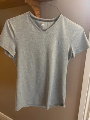 Adidas Women’s medium light gray Climalite t shirt  thumbnail 1