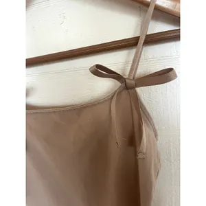 AMERICAN EAGLE Bow Strap Bodysuit Beige Size Small S Spaghetti Cami Tank Top thumbnail 3