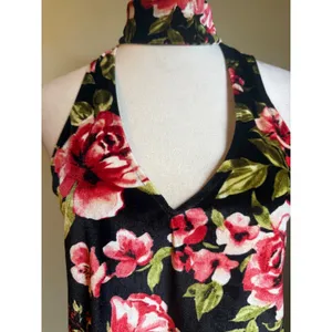 Show Me Your Mumu‎ Friday Choker Dress Velvet Floral Mini whimsi Y2K boho XS NEW thumbnail 3