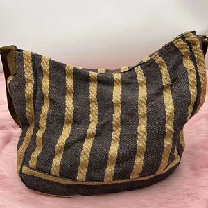 O’Neill burlap jute summer beach shoulder crossbody bag thumbnail 3
