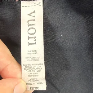 Vuori Clementine Shorts Womens Large Black‎ Grey Abstract Print Running VW333 thumbnail 2