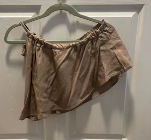 Brown One-Shoulder Shein Top thumbnail 1