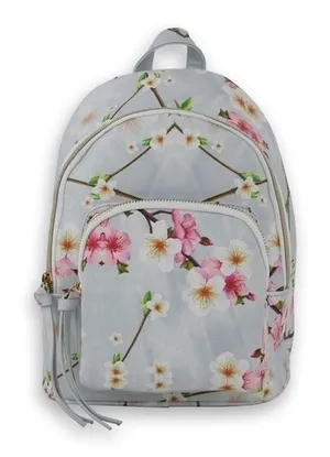 Under One Sky Backpack Women Small Blue Fair Cherry‎ Blossom Floral thumbnail 1