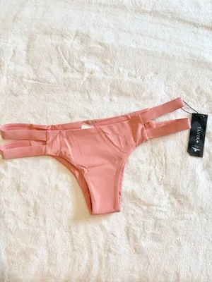 NWT Tavik Chloe Mini Cutout Swim Bottom in Coral - Size: Medium thumbnail 2