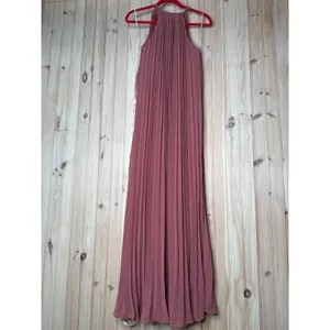 NWT Lulus Exceptionally Elegant Rusty Rose Pleated Chiffon Maxi Dress Banquet XS thumbnail 2