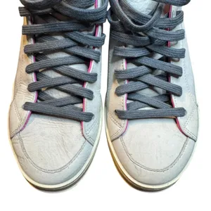 P448 Shoes Womens Size 7.5 Gray Leather High Top Zip Sneakers Casual Comfort thumbnail 2