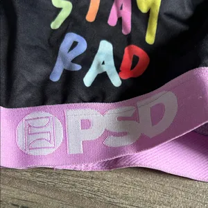 PSD Black and Pink 'Stay Rad' Sports Bra thumbnail 4