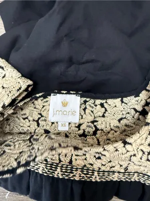 J Marie black‎ and gold shift dress size xs thumbnail 4