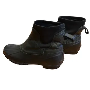 Loeffler Randall Hatley Duck Boot Black Leather Size‎ 8 GUC thumbnail 3