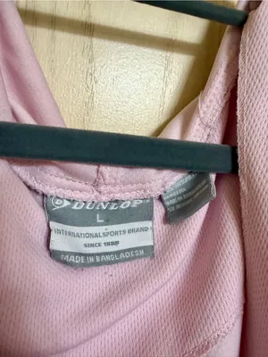 Dunlop women's pink activewear jacket size large with hood thumbnail 2