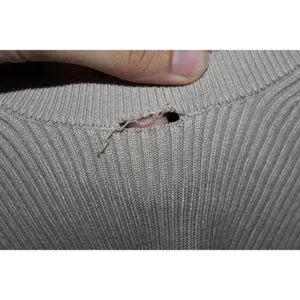 Abercrombie & Fitch Beige Tan Ribbed Knit Long Sleeve Scoop Neck Sweater Size XS thumbnail 5