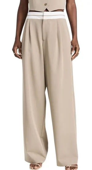 WAYF exposed waistband trouser pants Small thumbnail 1