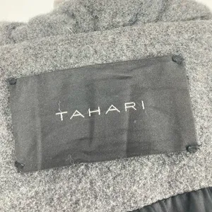 TAHARI Wool Blend Belted Shawl Collar Coat, Jacket in Grey thumbnail 9