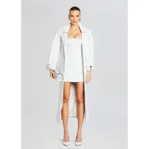 Retrofête Amberly Leather Strapless Mini Dress Optic White Size M‎ thumbnail 6