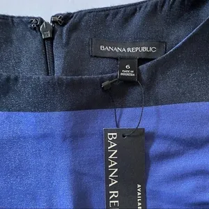 Banana Republic‎ Womens Blue Navy Striped Peplum Sleeveless Top Size 6 NWT thumbnail 5