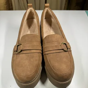 Naturalizer Soul Joyla Platform Loafers Tan Faux Suede Slip On Shoes 7M thumbnail 3