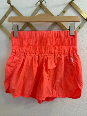 Free People Movement The Way Home Run Shorts Neon Coral Small thumbnail 4