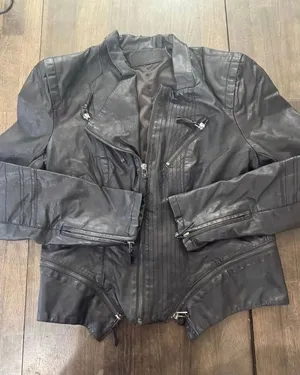 Women BlankNYC black faux leather MC type style. Size Large thumbnail 1