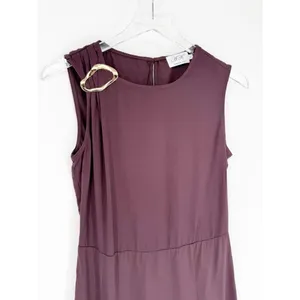 Anna‎ Kay Slit Leg Sleeveless Maxi Dress L Purple Cocktail thumbnail 4