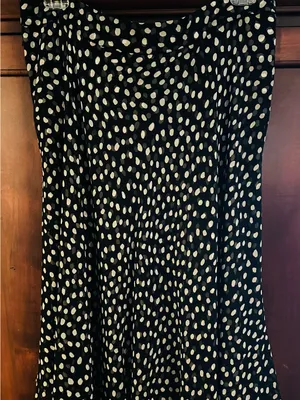 Jones New York Black skirt with white polka dots - A-Line thumbnail 1