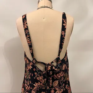 Free People Made Ya Look Sparkle Black Printed Mini Dress Size: Large thumbnail 7