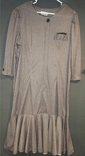 Risa Ann New York Dress Womens 16.5 Lagenlook Victorian Retro Midi Silky Ruffle thumbnail 1