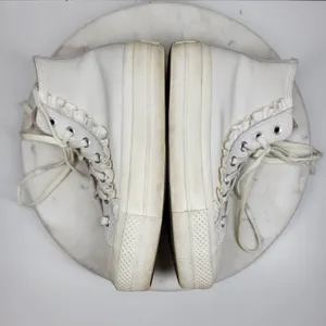 Converse CTAS Lift High Top Platform Leather Ruffle Sneakers Womens 6.5 White thumbnail 11